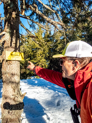 Tabliczka szczytowa Rysianka 1322 m n.p.m.