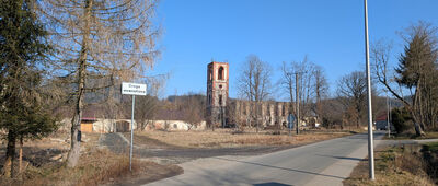 Karpniki, kościół [Ruiny kościoła ewangelickiego w Karpnikach]