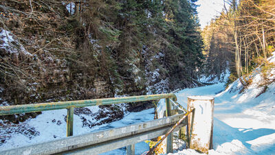 Odejście niebieskiego szlaku w kierunku Baraniej Góry