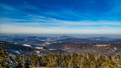 Wielka Czantoria z wieży widokowej na Baraniej Górze