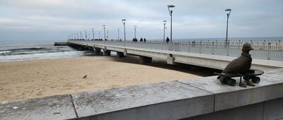 Kołobrzeg, latarnia morska ↔ Sianożęty, promenada [Marian na deskorolce]