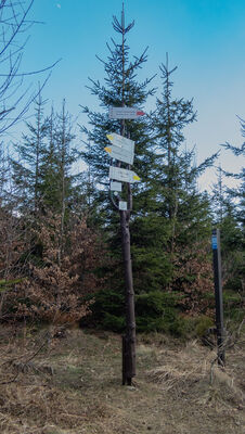 Rozejście szlaków nad Jaskinią Dującą