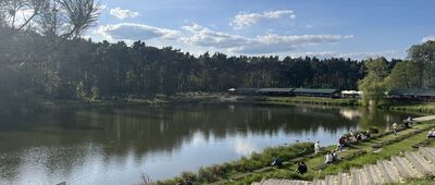 Skrzyżowanie przy Grocie Niedźwiedzia ↔ Złoty Potok, staw Amerykan