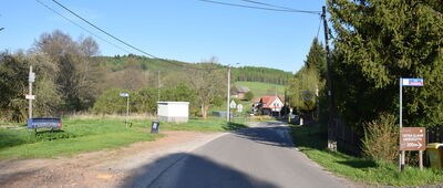 Okrzeszyn, początek szlaku