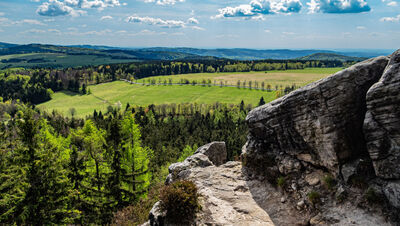 Widok ze skał przed Narożnikiem