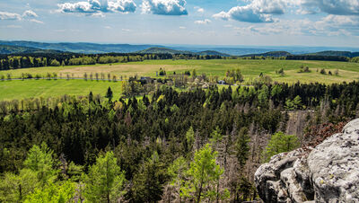 Widok ze skał przed Narożnikiem
