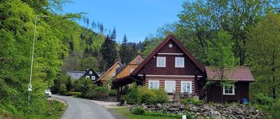 Údolí Čisté ↔ Černý Důl, skrzyżowanie szlaków