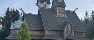 Karpacz, skrzyżowanie przy Kościele Wang ↔ Świątynia Wang