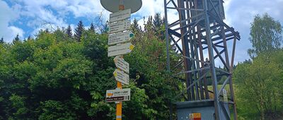 Bartošovice v Orlických horách, skrzyżowanie przy granicy