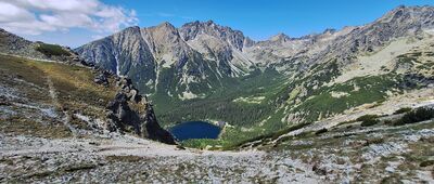 Sedlo pod Ostrvou [widok w stronę Popradskiego Plesa]