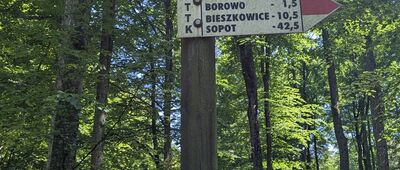 Nowy Dwór Wejherowski, szosa [Szlakowskaz przy szosie]