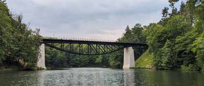 Most na Raduni ↔ Borkowo, stacja kolejowa [Most kolejowy nad Radunią]