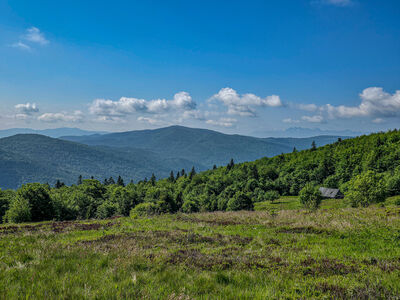 Polana Skalne z widokiem na Tatry