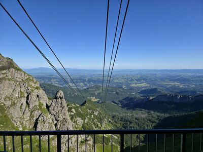 Widok z górnej stacji Kolei Linowej na Kasprowym Wierchu