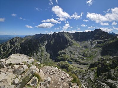 Widok na Granaty i Kozi Wierch z Kościelca