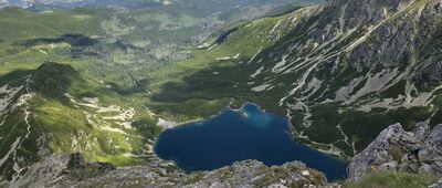 Kościelec [Czarny Staw Gąsienicowy spod Kościelca]
