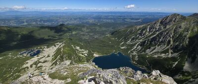 Kościelec [Panorama z czarnego szlaku na Kościelec]