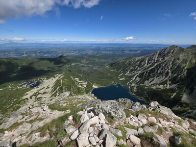 Panorama z czarnego szlaku na Kościelec