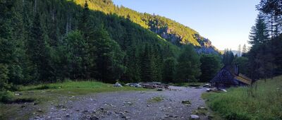 Polana Strążyska, odejście szlaku żółtego