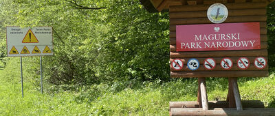 Krempna, granica parku narodowego