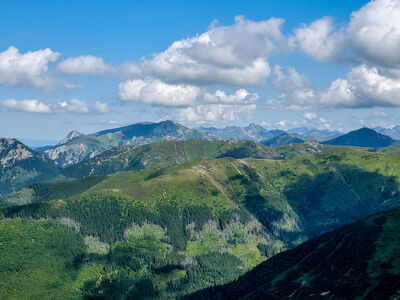 Panorama Tatr spod Rakonia