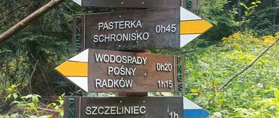 Skrzyżowanie szlaków niebieski / żółty