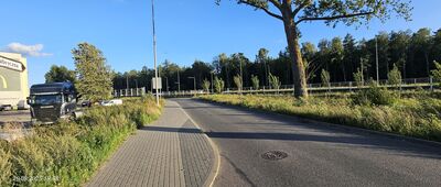 Gdańsk, Kokoszki, ul. Fundamentowa ↔ Gdańsk, Kokoszki, rozejście szlaków