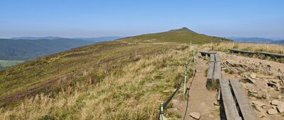 Połonina Caryńska, skrzyżowanie szlaków
