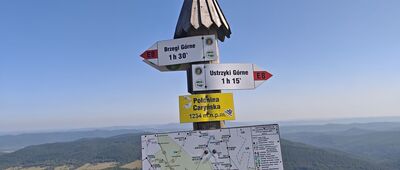 Połonina Caryńska, skrzyżowanie szlaków