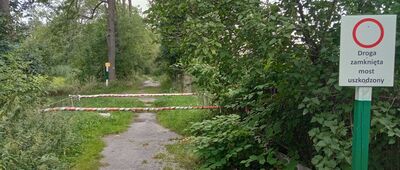 Gąsiorowice ↔ Jemielnica, przedszkole [Zamknięty mostek nad Jemielnicą]