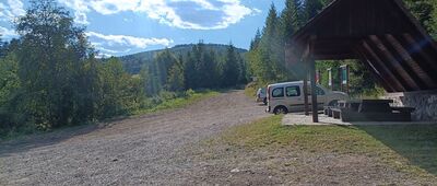 Żabnica, Skałka, parking