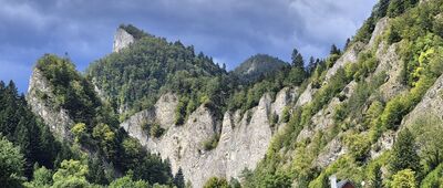 Chata Pieniny ↔ Rovňa [Sokolica nad Białą Skałą z niebieskiego szlaku za Leśnicą]