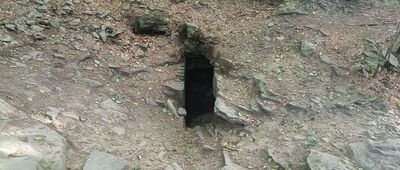 Wilkowice Górne ↔ Smocza Jama, odejście szlaku