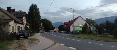 Wilkowice, skrzyżowanie