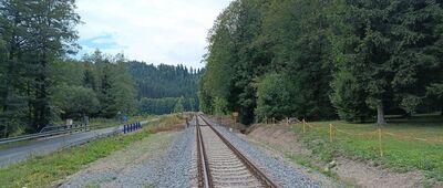 Vysoké Žibřidovice, vlak ↔ Bystřiny, hájovna