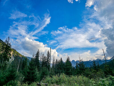 Widok na Tatry Wysokie z Doliny Białki