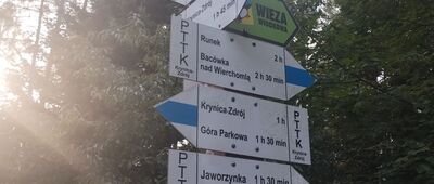 Przełęcz Krzyżowa [Przełęcz Krzyżowa - oznaczenia szlaków]