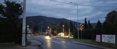 Międzybrodzie Bialskie, skrzyżowanie