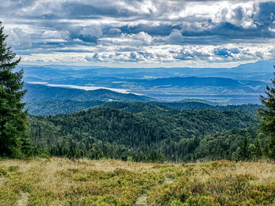 Jezioro Czorsztyńskie z Hali Młyńskiej pod Kiczorą