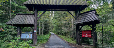 Trusiówka, odejście ścieżki edukacyjnej [Wejście do GPN przy niebieskim szlaku za Trusiówką]