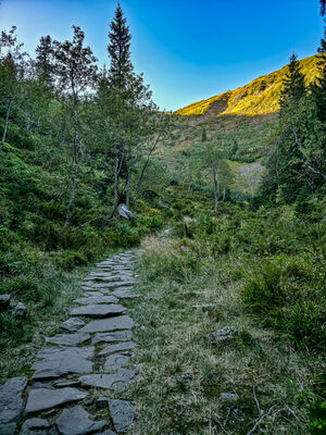 Perć Akademików na wysokości ok. 1350 m n.p.m.