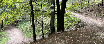 Przełęcz Krzyżowa, rozejście szlaków