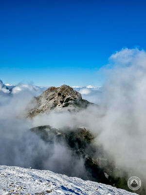 Giewont z żółtego szlaku nad Kondracką Przełęczą