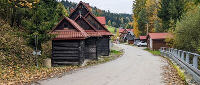 Wierchomla Wielka, wodospad ↔ Nad Wierchomlą, odejście szlaku czarnego [Beskid Sądecki - Wierchomla Mała]