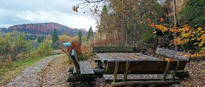 Punkt wypoczynkowy z widokiem na Sianki