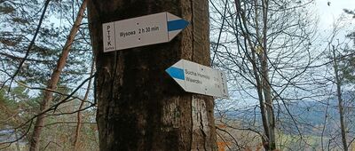 Hańczowa, skrzyżowanie szlaków