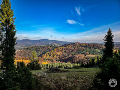 Beskid Sądecki z niebieskiego szlaku pod