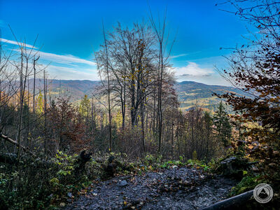 Beskid Sądecki z niebieskiego szlaku nad Polaną pod Wysoką