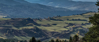 Šlachovky, granica [Wysoki Wierch 898 m n.p.m. z widokiem na Tatry]