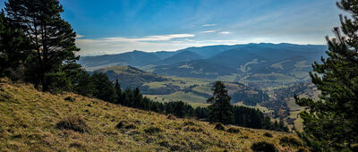 Šlachovky, granica [Wysoki Wierch 898 m n.p.m. z widokiem na Spisz]